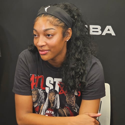 Atlanta Dream All-Star Angel Reese said she's appreciative of the support she's gotten since Friday's comments from Toronto Tempo coach Sandy Brondello. (Micahya Costen for the AJC)