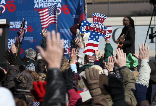 In February 2016, the Rev. Franklin Graham brought a prayer rally to Atlanta. The rally was part of Graham's Decision America Tour 2016. (AJC file photo)