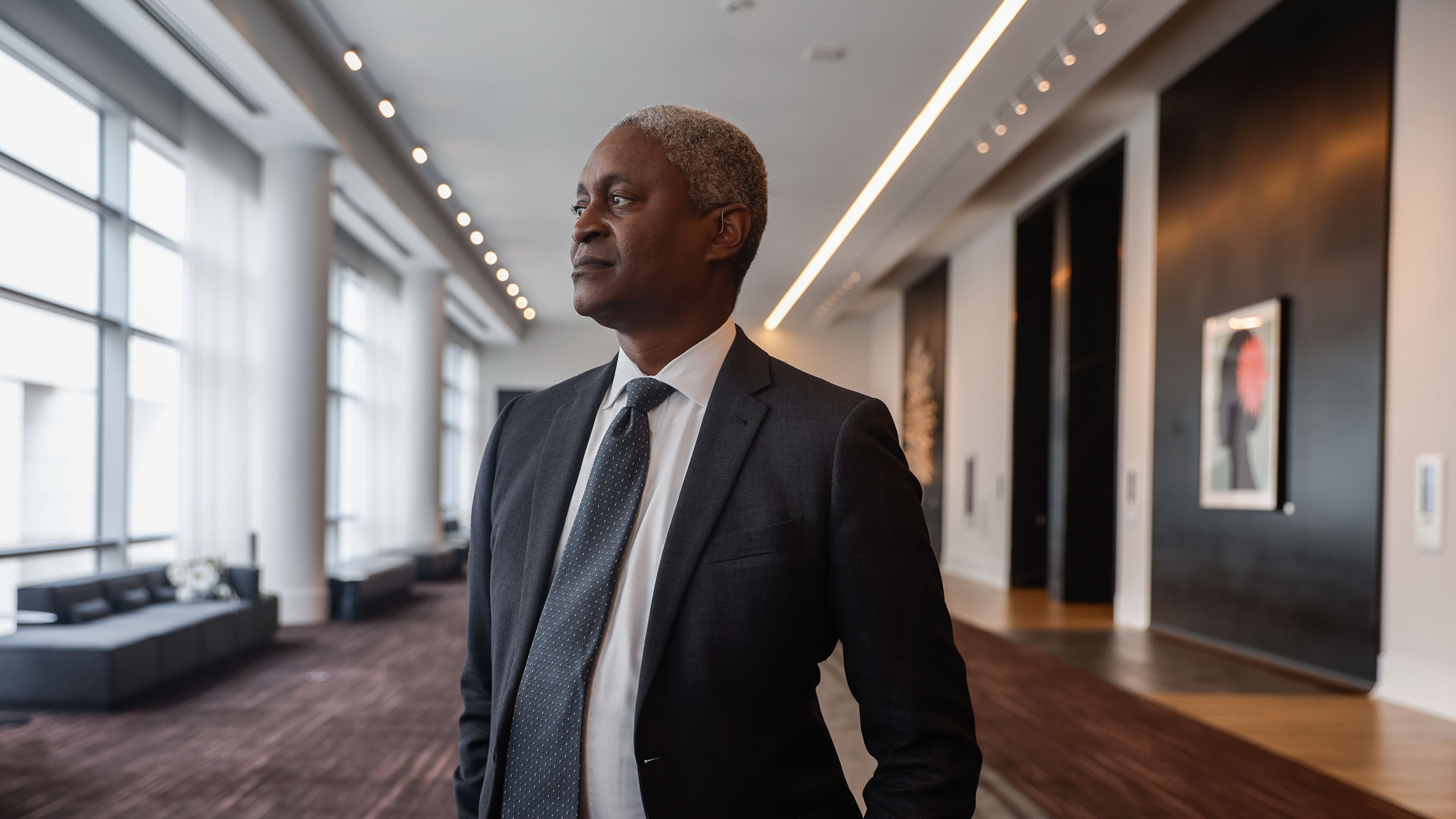 President of the Atlanta Federal Reserve Raphael Bostic has served in the role since 2017, and is the first Black and openly gay chief executive of a regional Fed bank. (Natrice Miller/AJC 2024)