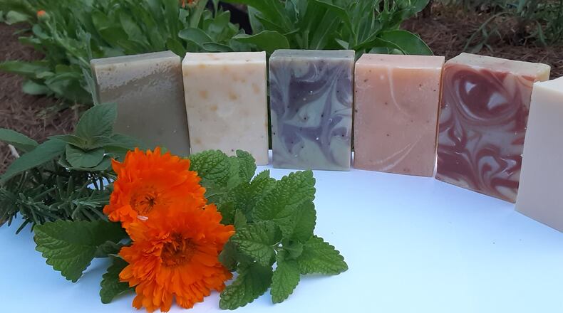 Herbal soaps from Farmington Herbals. Courtesy of Lisa Pickett