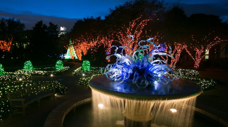 With the advent of the holiday season, the exhibit of creations by glass artist Dale Chihuly that previously dominated the Atlanta Botanical Garden has been carefully packed and put away, except for a few works, including this bouquet of spiraling tendrils. CONTRIBUTED BY ATLANTA BOTANICAL GARDEN