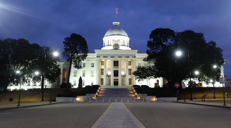 A body was found outside the state Capitol in Montgomery, Alabama, early Friday. (Jada Yuan/The New York Times)