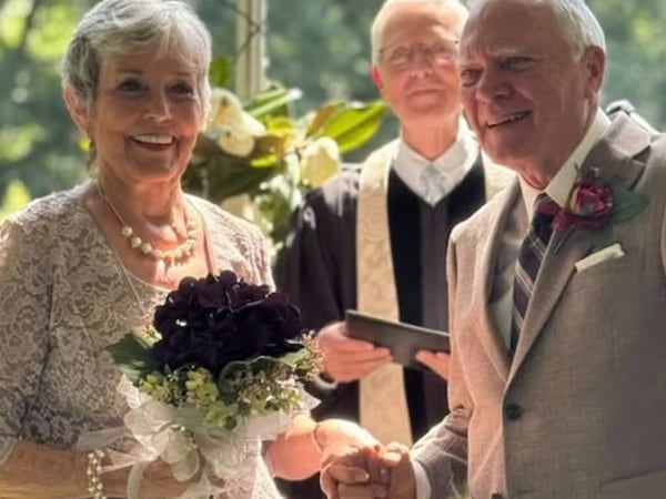 Former Gov. Nathan Deal and Brenda Micali Deal at their wedding.