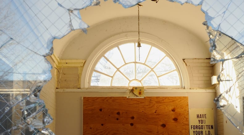 "Dormitory Doorway - Sara Allen Quadrangle" by Andrew Feiler is featured in an exhibition at Atlanta University Center Robert W. Woodruff Library and Galleries. Photo credit: Andrew Feiler