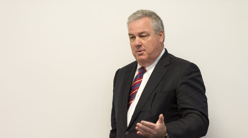 CEO and president of real estate investment group WRS, Inc., Scott Smith, addresses Invest Atlanta’s board of directors Thursday.(DAVID BARNES / SPECIAL)