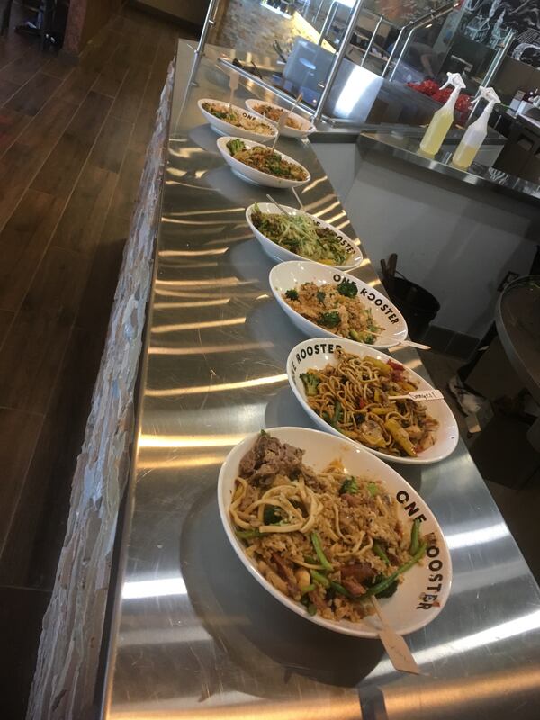  Bowls at One Rooster Mongolian Bar. / Photo by Jennifer Brett