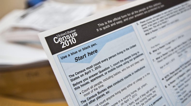 A 2010 census questionnaire is pictured FILE PHOTO