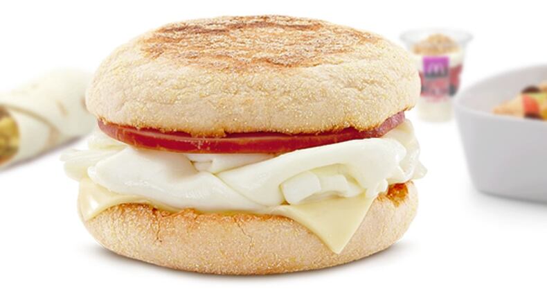 Several items from the McDonald's breakfast menu. The McDonald's restaurant located at 4890 Post Road in Cumming failed its Oct. 21 health inspection, scoring a 64/U.