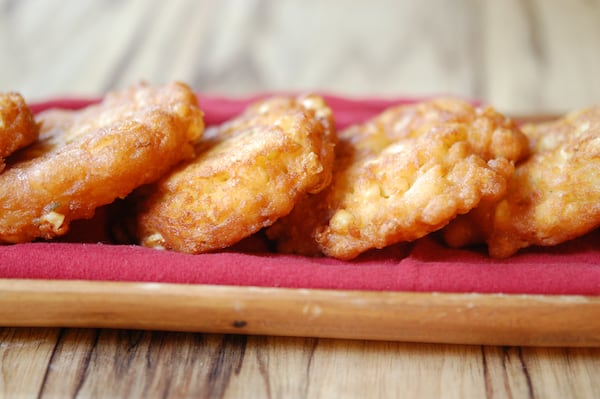 Corn fritters are one of the most delicious ways to enjoy corn in season. (Meridith Ford for the AJC)