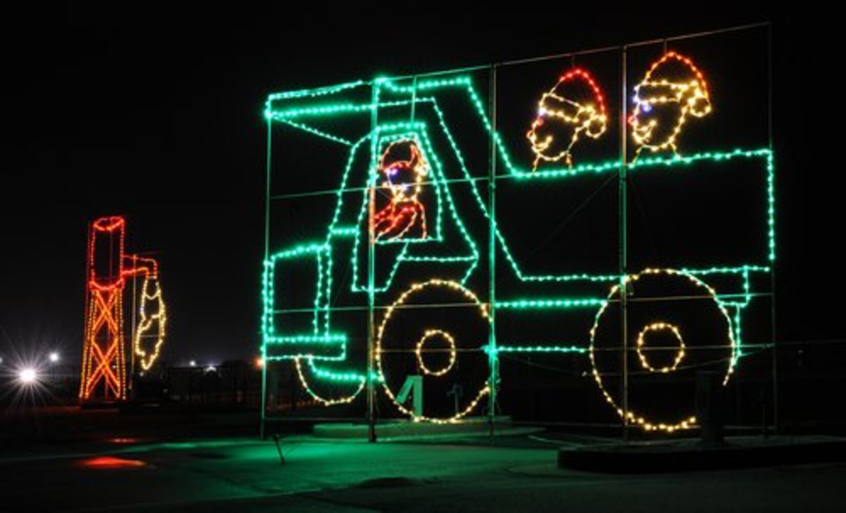 Holiday lights at Atlanta Motor Speedway