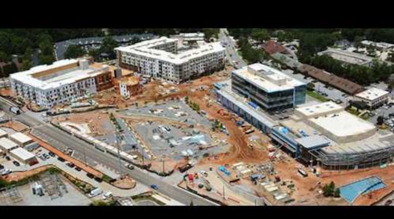 City Springs, a mixed-use development in Sandy Springs, is expected to be finished summer 2018. (PHOTO: CITY OF SANDY SPRINGS)