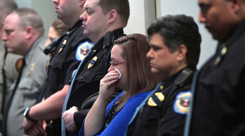 Hundreds of police officers from around Georgia attended the funeral Saturday for Officer Chase Maddox at Glen Haven Baptist Church in McDonough. Maddox, 26, died Feb. 9 while assisting Henry County deputies attempting to serve an arrest warrant.
