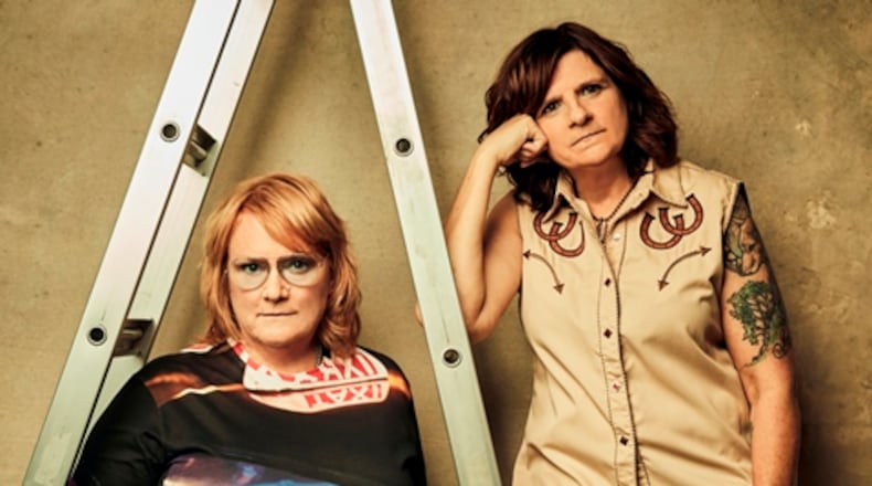 Emily Saliers (left) and Amy Ray of the Indigo Girls, will perform a free Facebook Live concert for fans on March 19, 2020. Photo: Jeremy Cowart