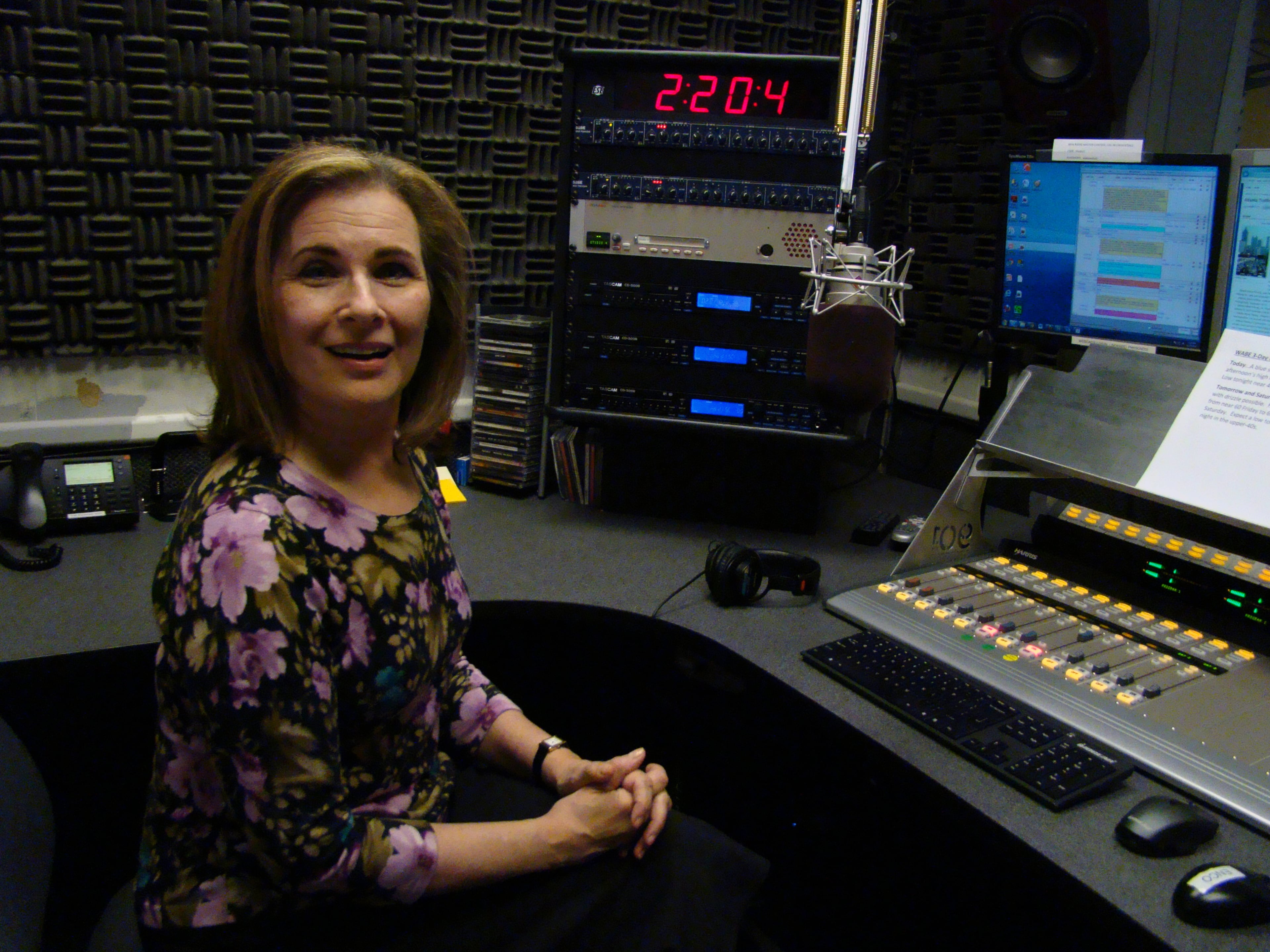 Lois Reitzes shown in the studio where she hosted Second Cup Concert. (Rodney Ho/AJC)
