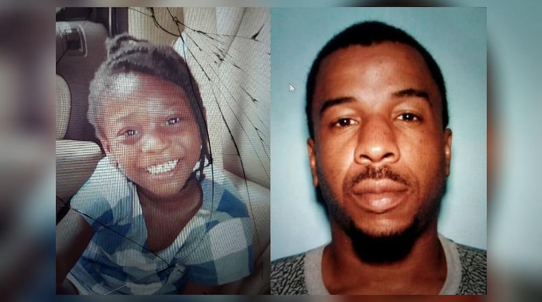 Obrielle Curry, left, was left in the care of Moses Allen while her mother ran errands Tuesday, according to South Fulton police. Both Curry and Allen were missing Wednesday, Sept. 26, 2018.