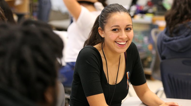 October 11, 2017 Atlanta: Yehimi Cambrón, 27, of Tucker, participates in the Deferred Action for Childhood Arrivals program. She previously taught art at Cross Keys High School in DeKalb County. “I am a stakeholder because I have been an educator and I grew up in Brookhaven. I just don’t see how I am not a part of this country.” Curtis Compton/ccompton@ajc.com