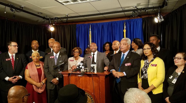 Members of the Georgia Legislative Black Caucus are pushing bills that would create a separate offense for someone who commits a hate crime. Maya T. Prabhu/maya.prabhu@ajc.com