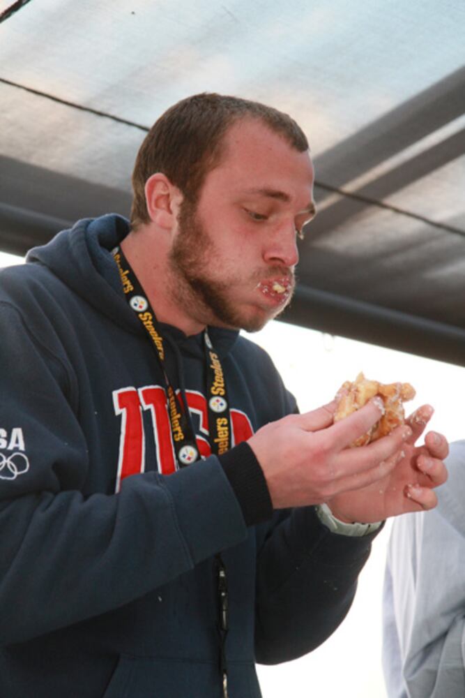 Donut eating contest at Republic Social House