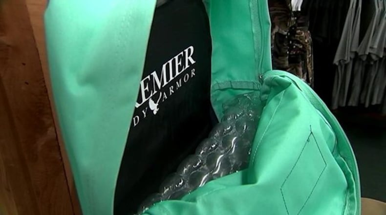 A South Carolina outdoor store is selling inserts to make a backpack bulletproof. (Photo: WSOCTV.com)