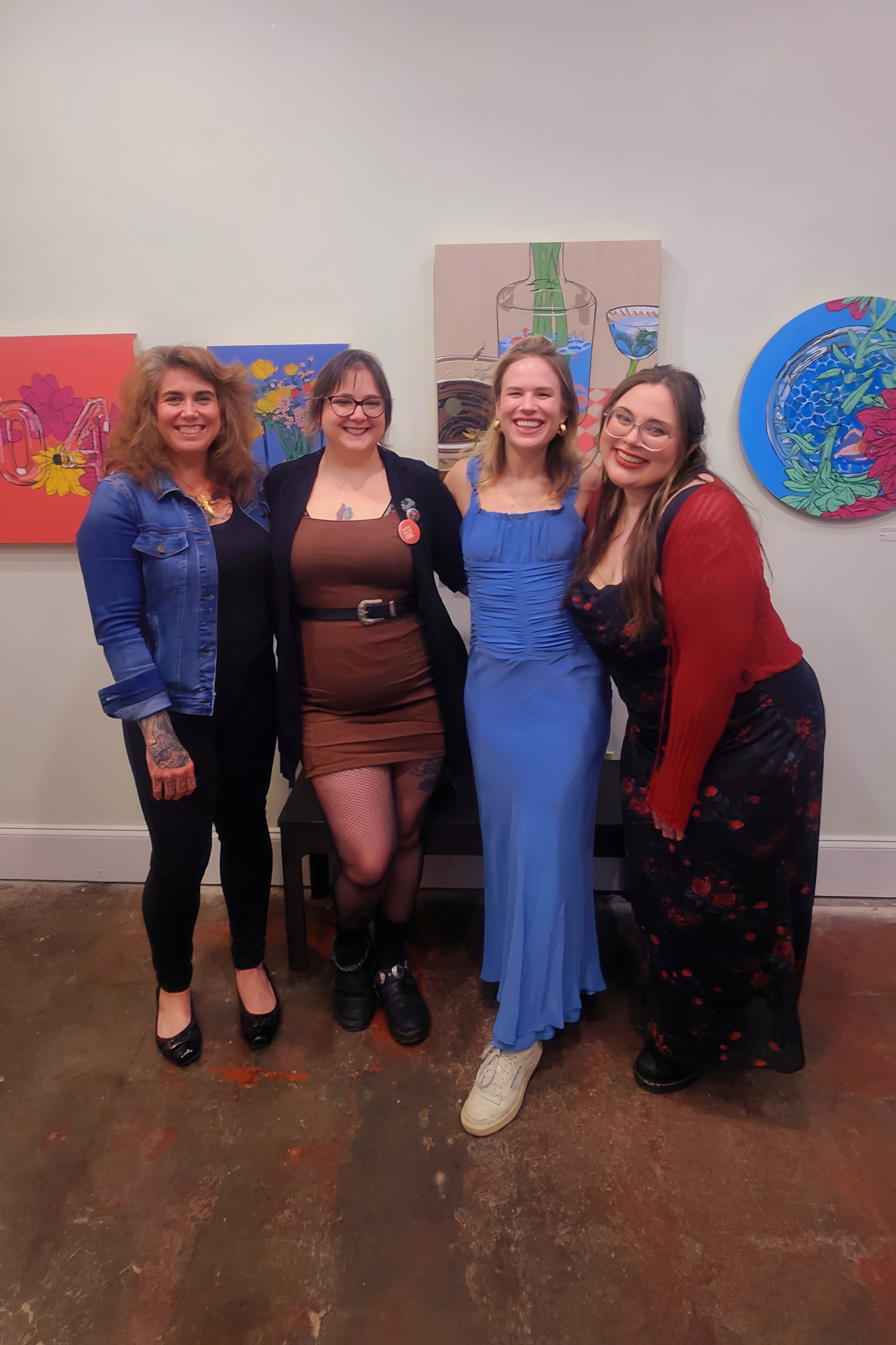Founder Brandi Smart (from left), employee Sara Slick, artist Gabi Anderson and employee Jessica Locklar are part of the Empire Arts Gallery team — which has fostered relationships with many local artists through their exhibitions. (Courtesy of Ford Kent)