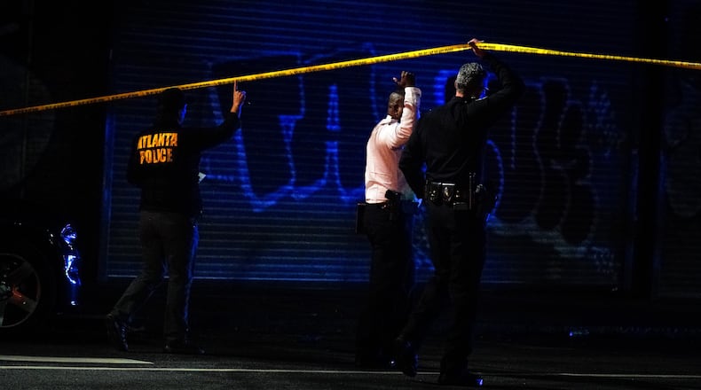 Atlanta police officers were patrolling the area near the 800 block of Martin Luther King Jr. Drive when they heard gunfire just before 9 p.m. Friday.