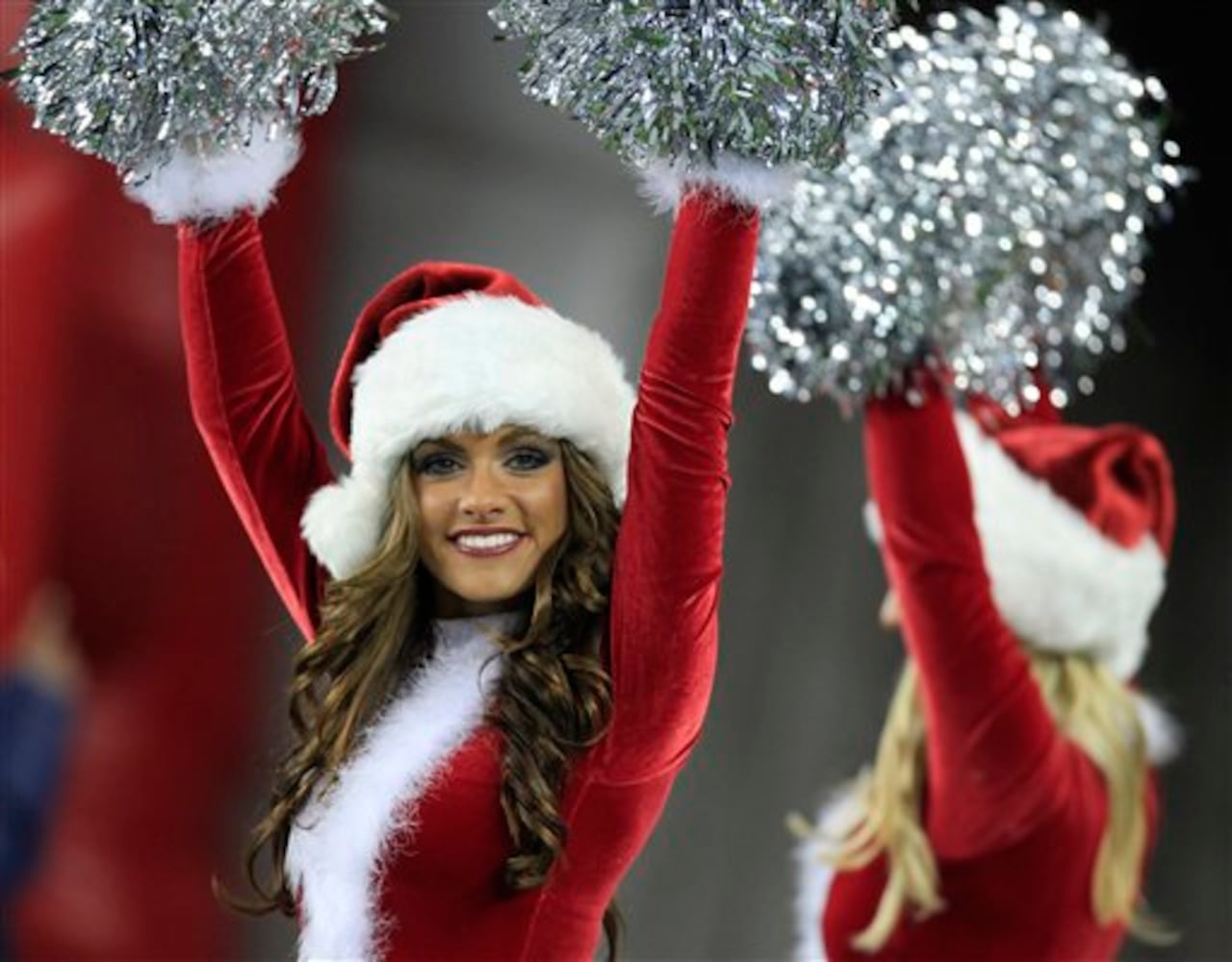 Christmas cheerleaders