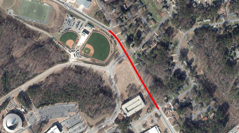 The Gwinnett Department of Transportation has begun expansion of Collins Hill Road from University Center Lane to the Lendon Connector. (Courtesy Gwinnett County)