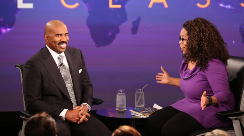 Steve Harvey parses out his wisdom on Oprah Winfrey's "LifeClass" Sunday, Sept. 7, 2014. CREDIT: OWN
