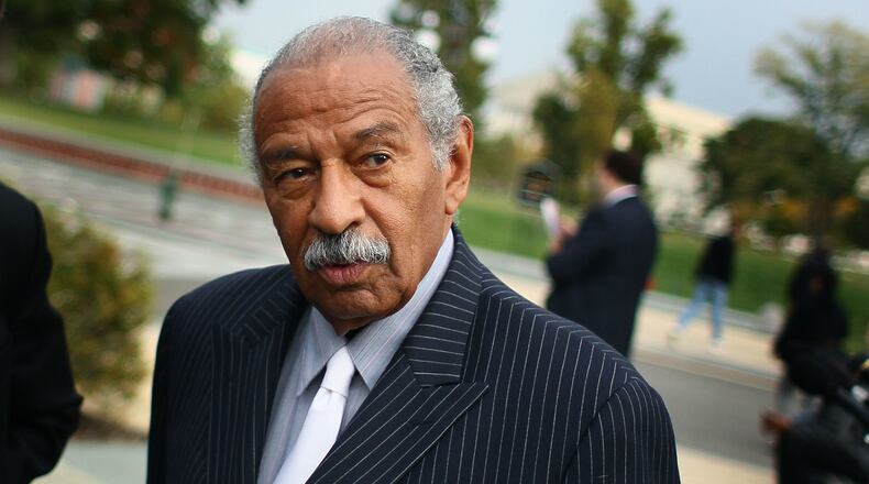 Then-Congressman John Conyers, D-Mich., participates in a news conference at the U.S. Capitol on Oct. 26, 2011.  (Photo by Mark Wilson/Getty Images)