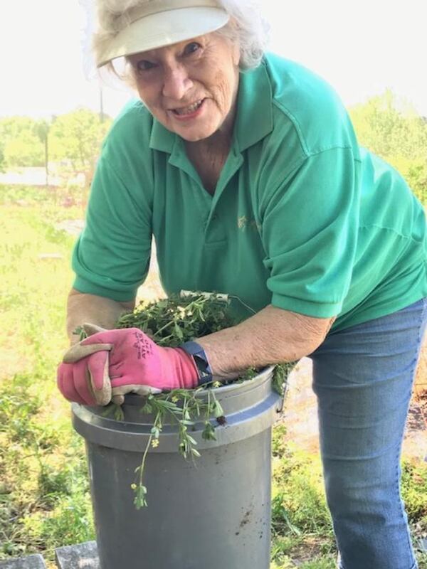 Marjorie Stansel at Douglas County Community Garden. (Courtesy of Marjorie Stansel with Douglas County Butterfly Trail)