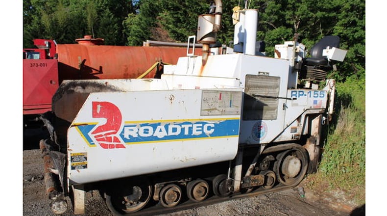 A Roadtec paver is among the equipment and vehicles declared surplus by Cherokee County and to be auctioned Saturday, June 13, in Canton. JEFF DOBSON & ASSOCIATES