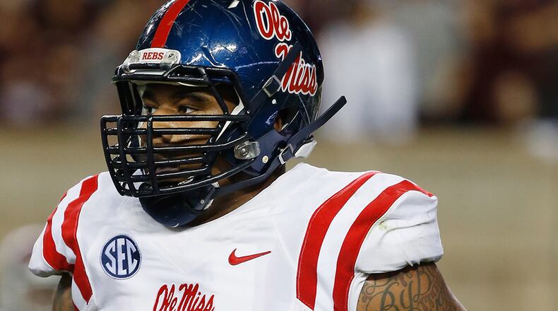COLLEGE STATION, TX - OCTOBER 11: Robert Nkemdiche #5 of the Mississippi Rebels waits on the field during their game against the Texas A&M Aggies at Kyle Field on October 11, 2014 in College Station, Texas. (Photo by Scott Halleran/Getty Images)
