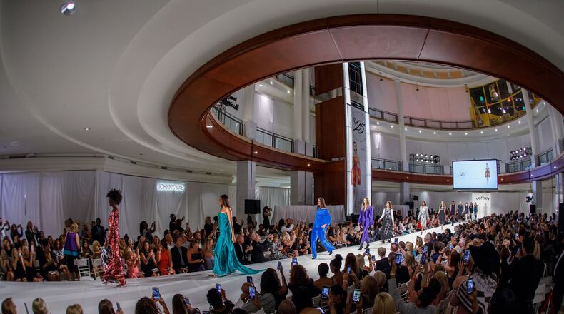 Jeffrey Fashion Cares Atlanta (seen here in 2017) takes place Monday at Phipps Plaza and is considered the official kickoff to the fall social season here. Plus, it raises money for a number of important causes. Photo by Ben Rose