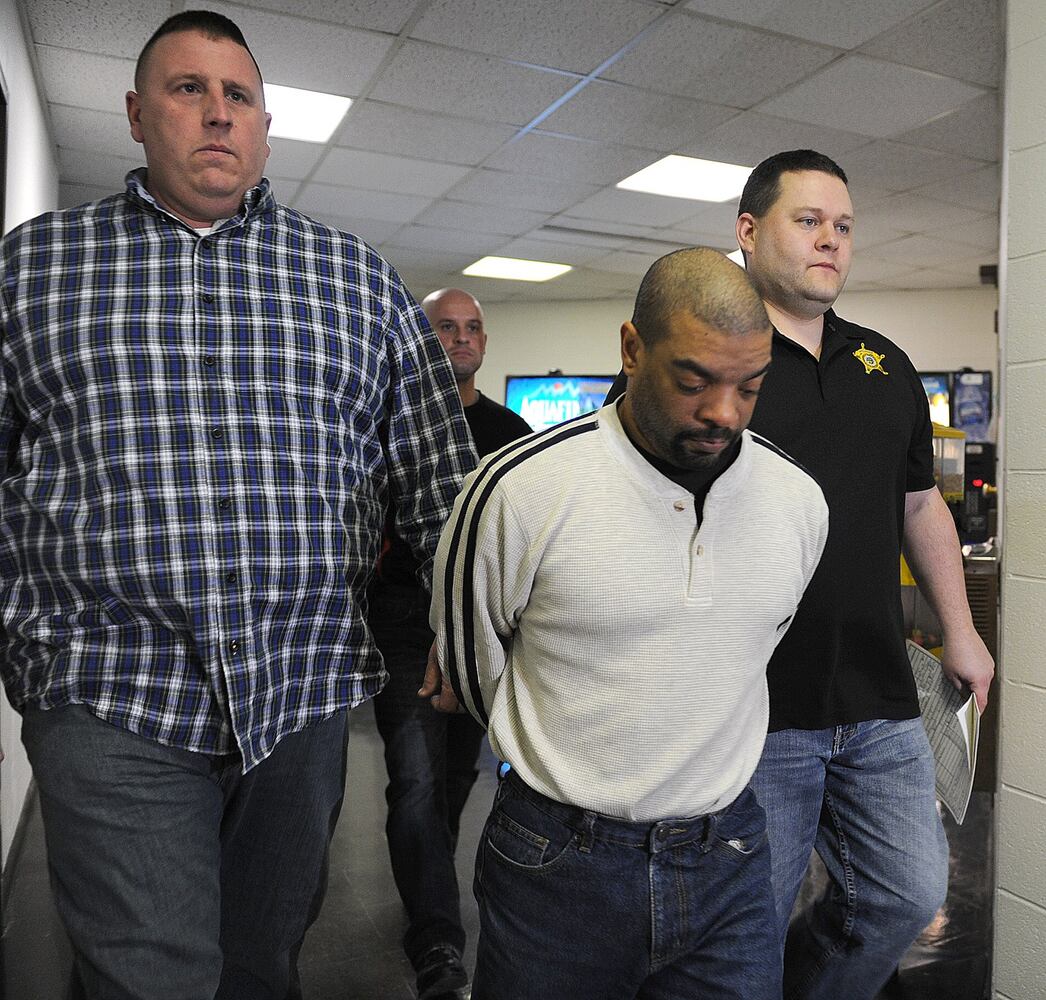 Mark Edwards with sheriff's deputies