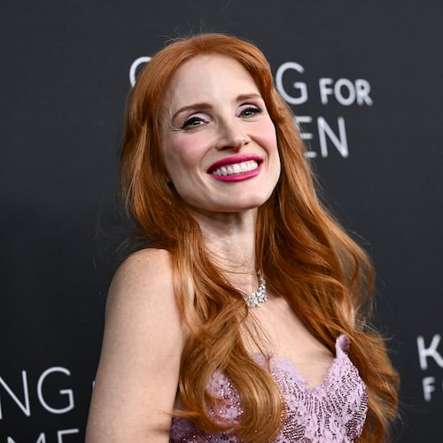 Jessica Chastain attends the Kering Caring for Women Dinner in New York on Sept. 11, 2025. Later this month, you might see her around Atlanta. (Evan Agostini/Invision/AP)