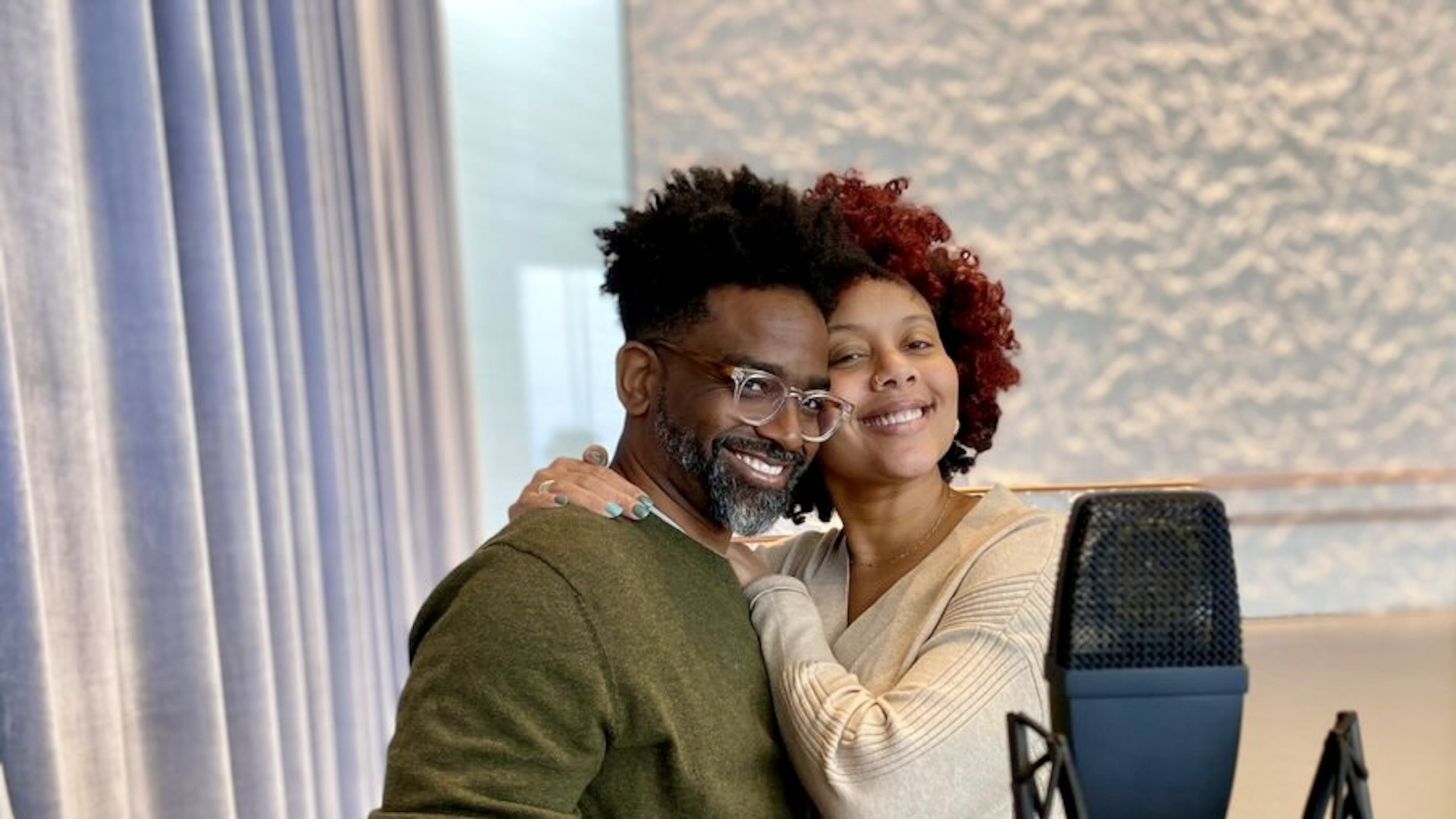 Meant for each other: Okorie Johnson is a composer and cellist whose playing and interests are not confined to the classical realm. His wife Chaunesti Webb-Johnson is a museum curator, performance artist, death doula and an intuitive flower arranger. (Photo by Kenji Jasper)