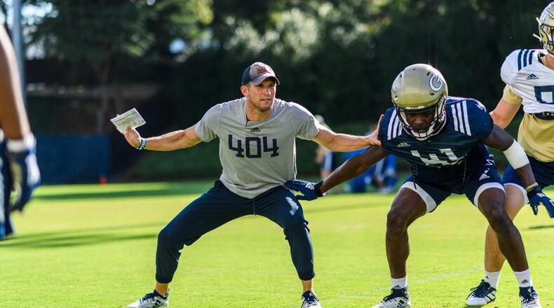 Georgia Tech defensive coordinator Andrew Thacker.
