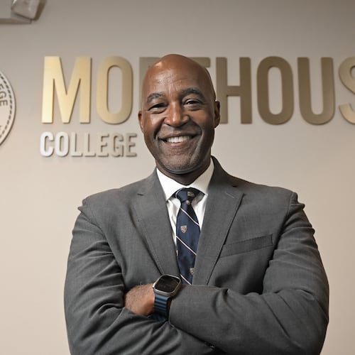 Morehouse College’s 13th president, F. DuBois Bowman, at the school on Thursday, July 17, 2025, in Atlanta. (Hyosub Shin / AJC)