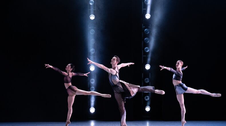 Atlanta Ballet dancers Fuki Takahashi, Marius Morawski and Darian Kane in Garrett Smith's new work "Corridors."