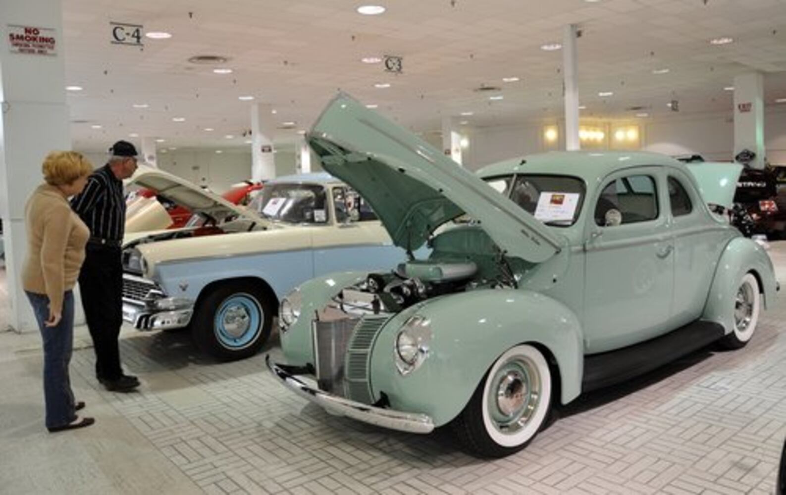 Cars on display at Cops and Rodders show