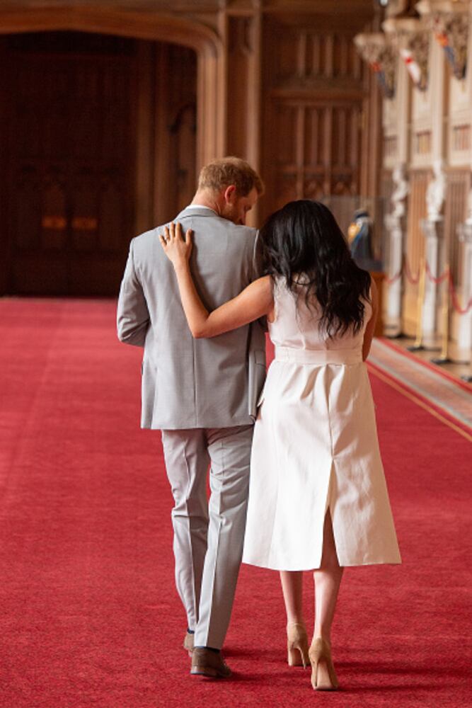 Photos: Prince Harry and Meghan Markle reveal royal baby