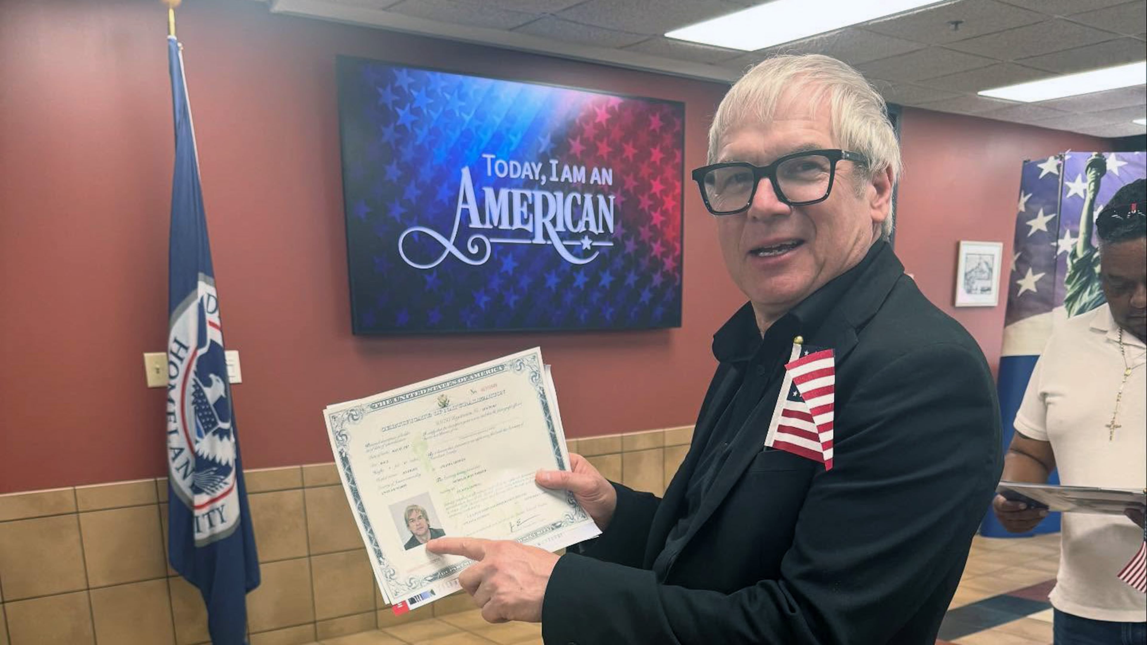 Nick Parsons, who's used "English Nick" as his nickname on Atlanta radio for the past quarter century, became a U.S. citizen in September 2025. (Courtesy of Nick Parsons)