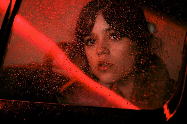 This image released by Lionsgate shows Jenna Ortega in a scene from "Hurry Up Tomorrow." (Andrew Cooper/Lionsgate via AP)