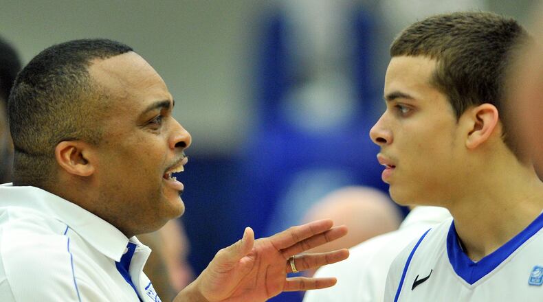 Ron Hunter (left) coaches his son R.J., a guard at Georgia State