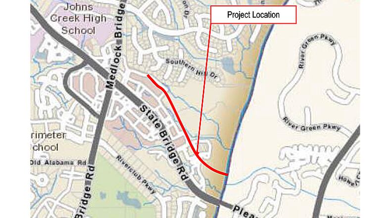 Johns Creek will pay an engineering consultant $150,000 to plan the widening of State Bridge Road from four to six lanes from Medlock Bridge Road to the Chattahoochee River. CITY OF JOHNS CREEK