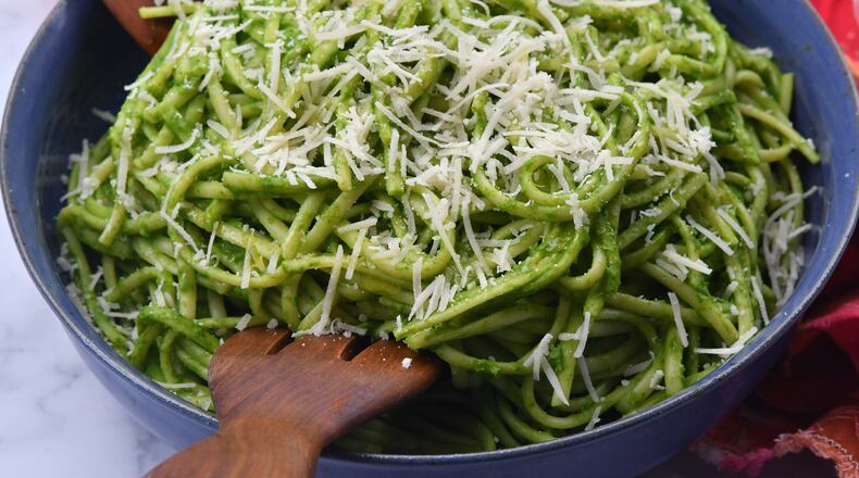 Green Pasta. (Chris Hunt for The Atlanta Journal-Constitution)