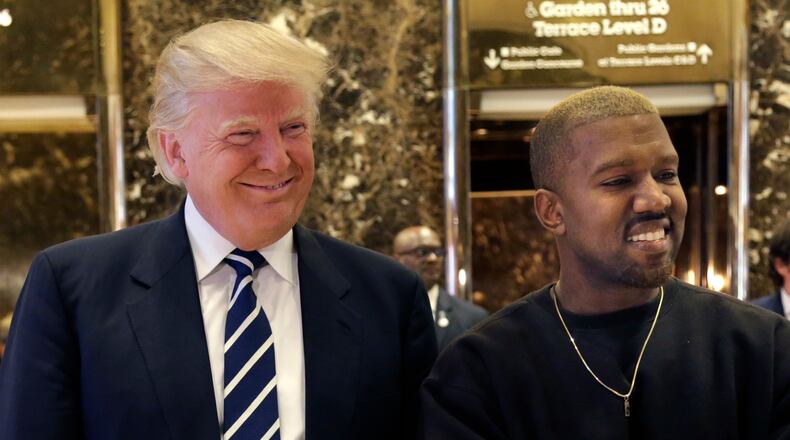 The current and future presidents. AP Photo/Seth Wenig