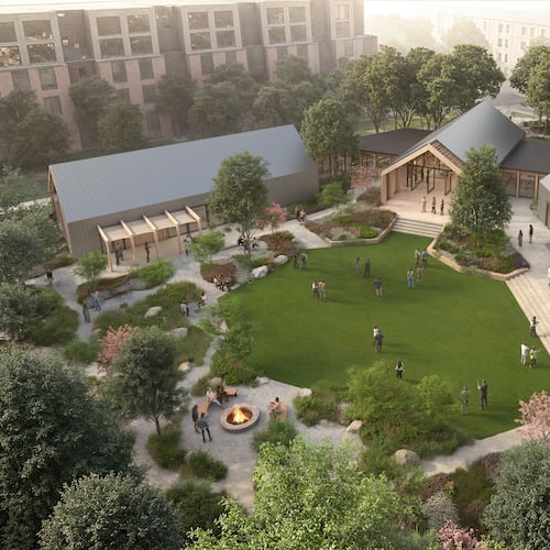 This is a rendering of the Rowen Convergence Center, a 10,000-square-foot facility central to the planned Rowen life sciences district in Gwinnett County. (Courtesy of Rowen)