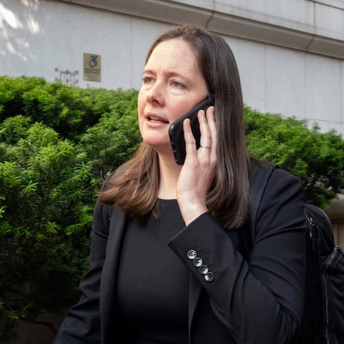 FILE - Assistant U.S. Attorney Maurene Comey is outside court during the Sean "Diddy" Combs' sex trafficking trial, June 3, 2025. (AP Photo/Ted Shaffrey, File)