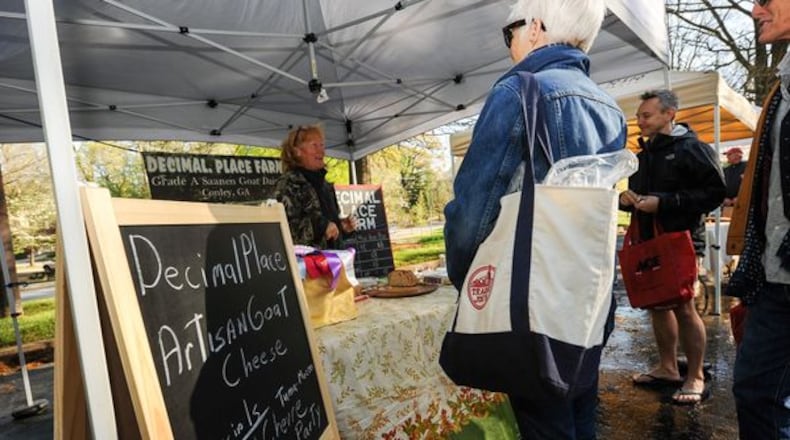 Decimal Place Farm at Freedom Farmers Market is known for its farmstead artisanal goat cheese. CONTRIBUTED BY BECKY STEIN